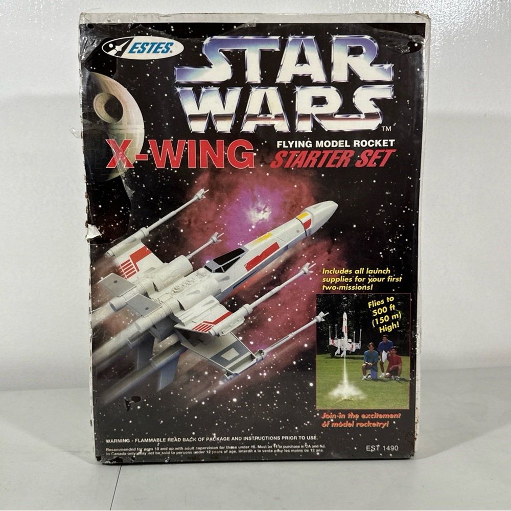 Estes Star Wars X-Wing Flying Model Rocket Starter Set 1996 #1490 Never Used